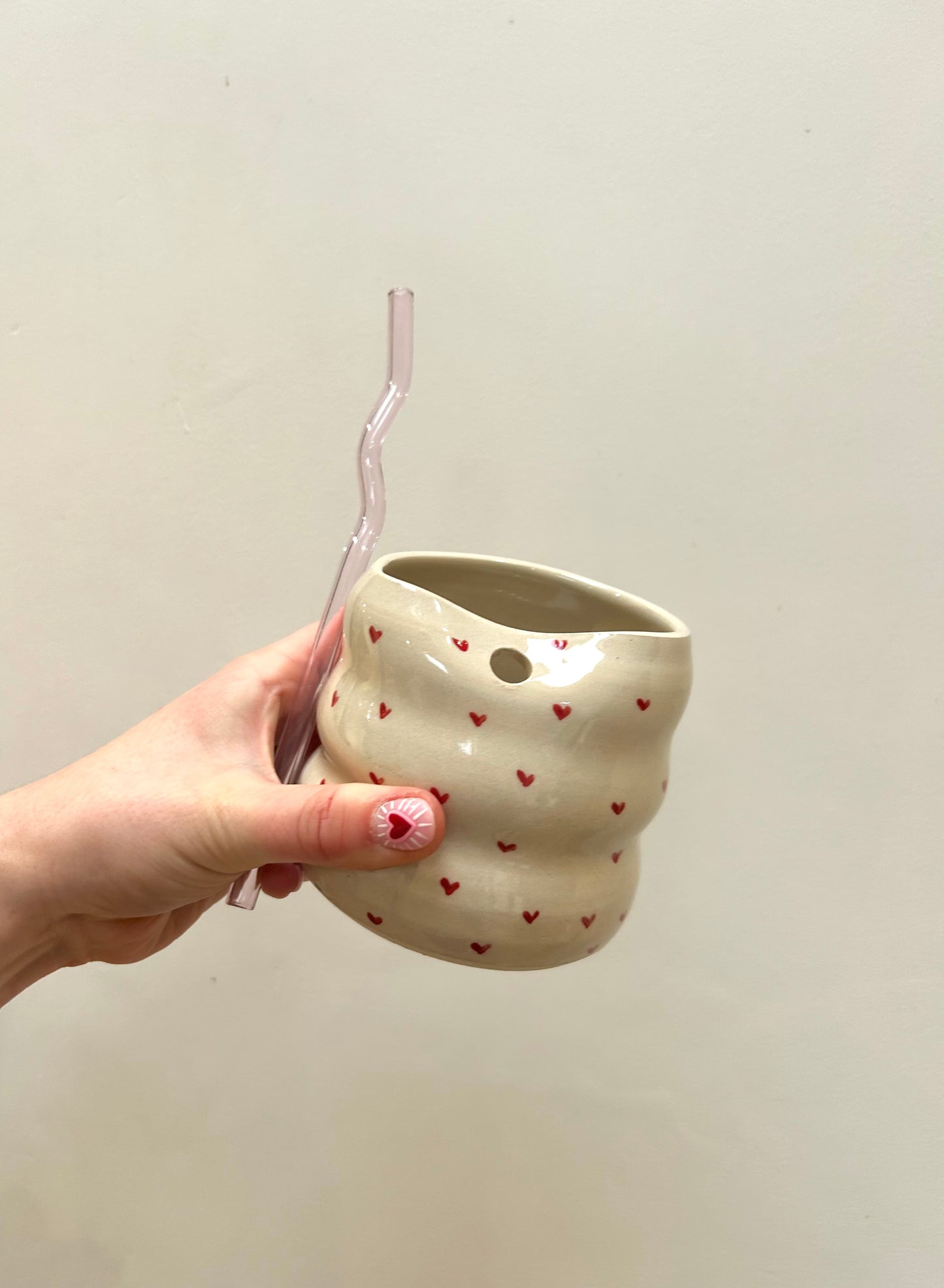 heart straw tumbler