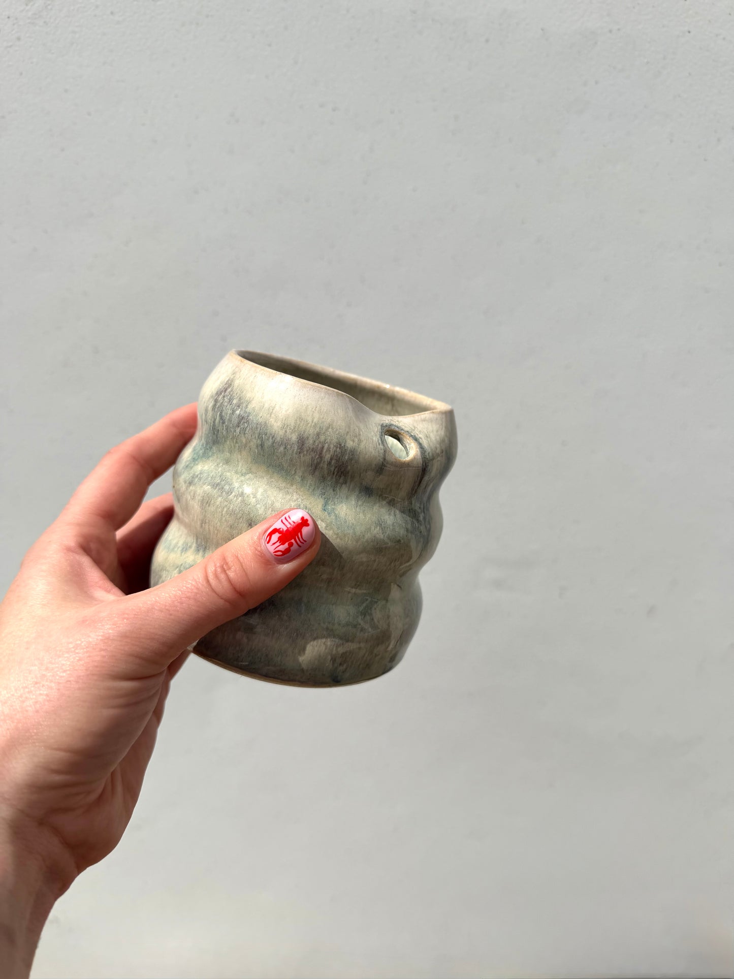Oyster straw tumbler