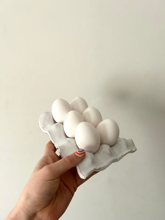 egg holder in white