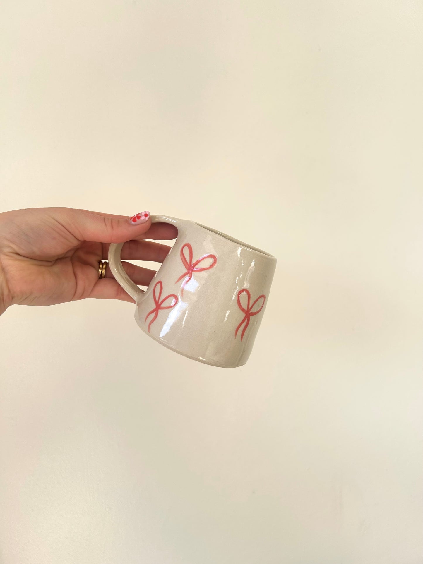 pink ribbon mug 🎀