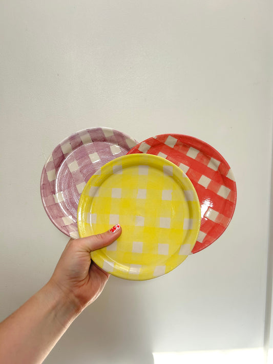 picnic gingham plate 🍓