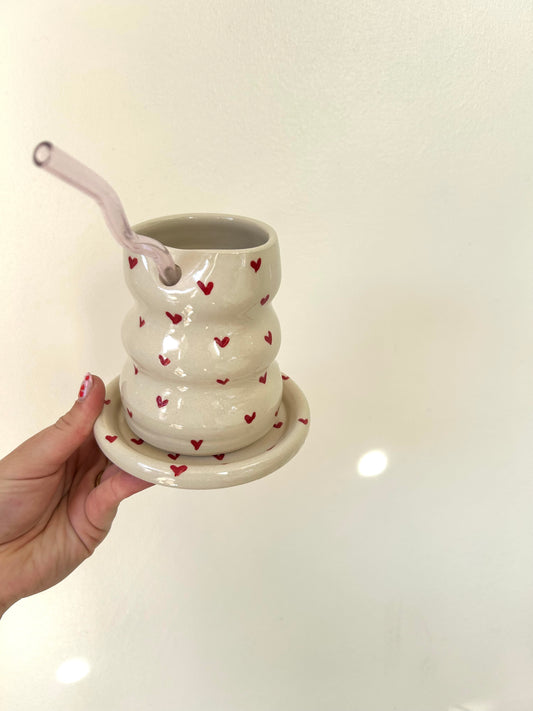 heart tumbler&coaster set